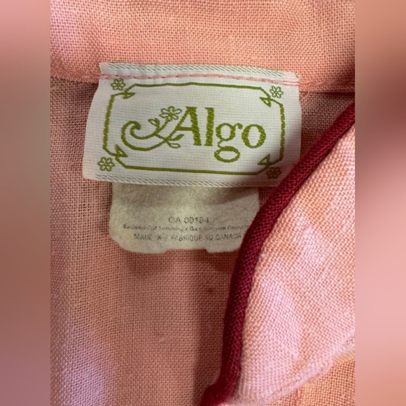 Algo Vintage Dress Pink Midi Size 11 GUC ( missing belt) - Picture 7 of 9